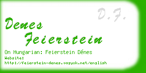 denes feierstein business card